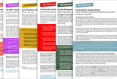 A snapshot of 6 briefings on #FixTheFinance