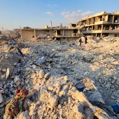 Destruction caused by the earthquake in Northwest Syria 
