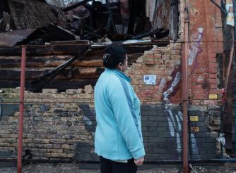 Ukraine anniversary 1 year on: Liza (not her real name), a volunteer at Insight NGO an ActionAid partner